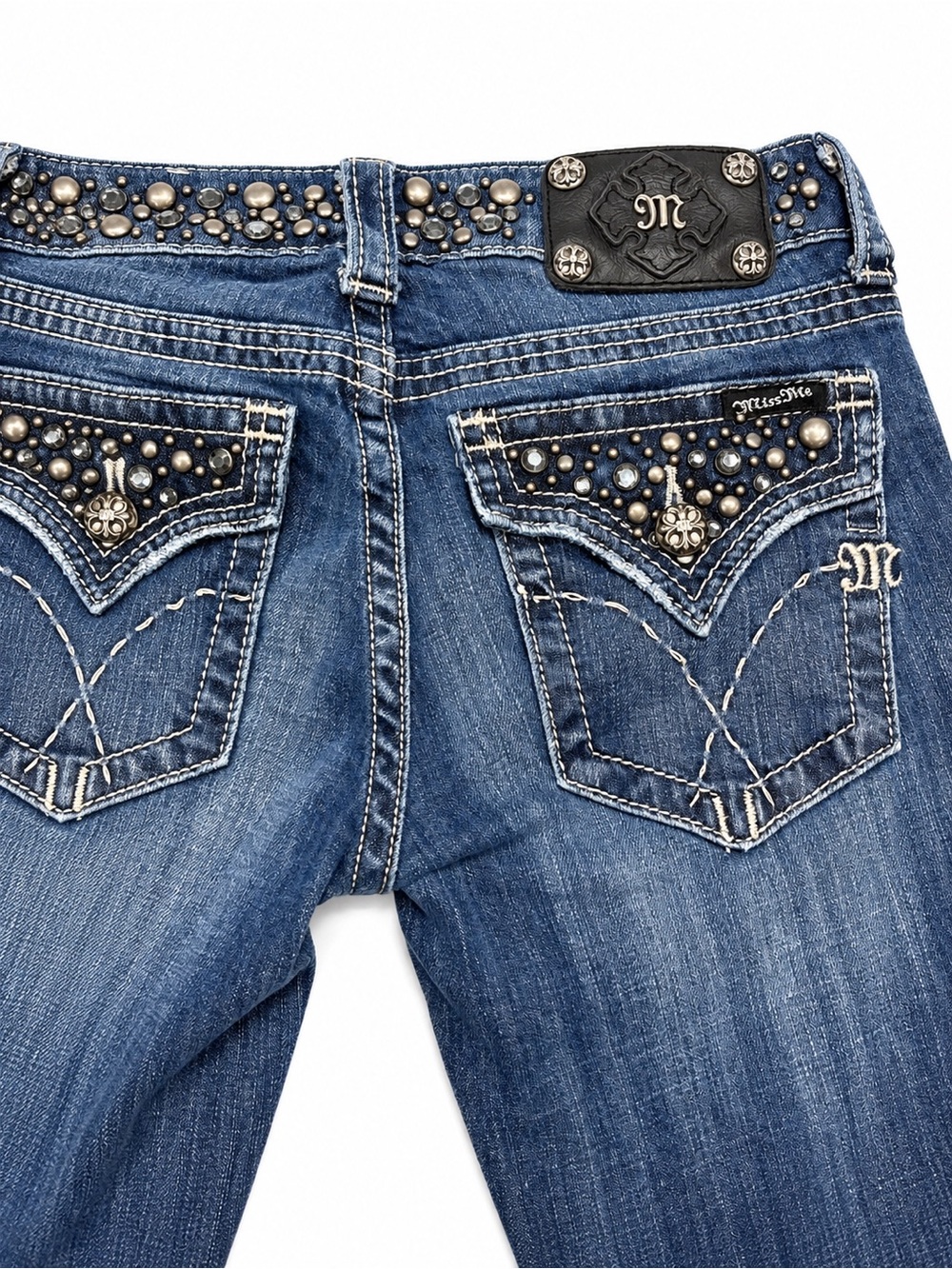Miss Me JP4288-4 Bootcut Rhinestone Jeans Size 28